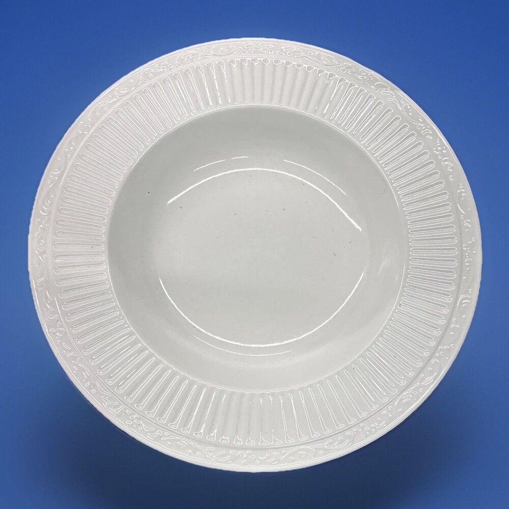 Mikasa Italian Countryside DD900 Rim Soup Bowls White 9.25” (Set of 10) EUC